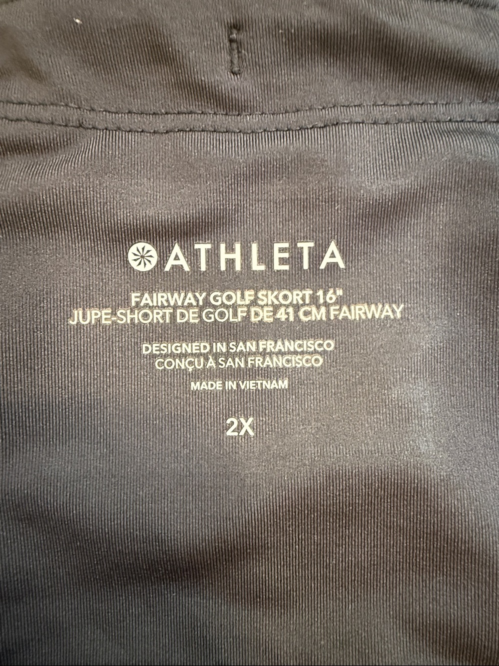 Athleta Black Fairway Golf Skort 16” Size 2X - Picture 6 of 10
